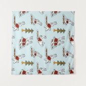 Nahtloses Muster mit verschiedenen Kaninchen auf S Wandteppich (Vorderseite (Horizontal))