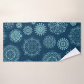 Nahtloses Muster mit verschneiten Schneeflocken,Ar Badehandtuch (Badehandtuch)