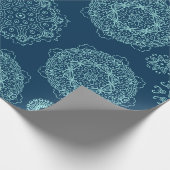 Nahtloses Muster mit verschneiten Schneeflocken,Ar Geschenkpapier (Ecke)