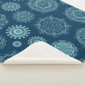 Nahtloses Muster mit verschneiten Schneeflocken,Ar Sherpadecke (3/4)