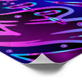 Nahtloses Muster mit verzierter Lotus-Blume. ayurv Poster (Ecke)