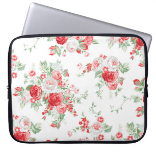 Nahtloses Muster mit Vintage-Rosen, Sommerdesign Laptopschutzhülle