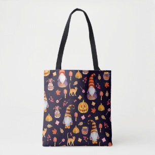 Nahtloses Muster mit Vintagen Halloween-Elementen. Tasche