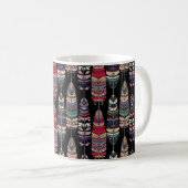 Nahtloses Muster mit Vogelfedern. Tribal Art a Kaffeetasse (VorderseiteRechts)
