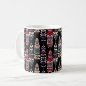Nahtloses Muster mit Vogelfedern. Tribal Art a Kaffeetasse (Vorderseite Links)