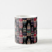 Nahtloses Muster mit Vogelfedern. Tribal Art a Kaffeetasse (Mittel)