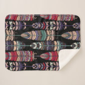 Nahtloses Muster mit Vogelfedern. Tribal Art a Sherpadecke (Vorderseite (Horizontal))