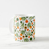 Nahtloses Muster mit volkstümlichen Blume Kaffeetasse (Vorderseite Links)