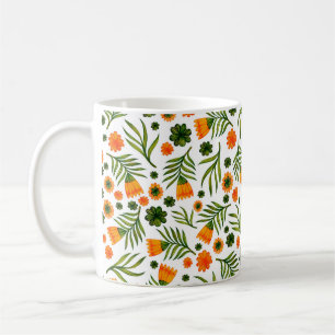 Nahtloses Muster mit volkstümlichen Blume Kaffeetasse