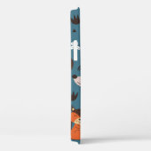 Nahtloses Muster mit Waldtieren auf blauem Rücken Case-Mate iPhone Hülle (Rückseite / Rechts)