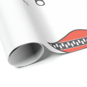 Nahtloses Muster mit weiblichem Mund mit Reißversc Geschenkpapier (Rolleneckpunkt)