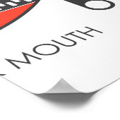 Nahtloses Muster mit weiblichem Mund mit Reißversc Poster (Ecke)