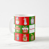 Nahtloses Muster mit Weihnachts-Theme-Abbildung Kaffeetasse (Vorderseite Links)