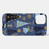 Nahtloses Muster mit Weihnachtsbäumen, Glitzer Case-Mate iPhone Hülle (Rückseite (Horizontal))