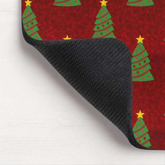 Nahtloses Muster mit Weihnachtsbäumen Mousepad (Ecke)