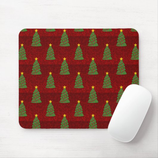 Nahtloses Muster mit Weihnachtsbäumen Mousepad (Mit Mouse)