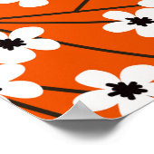 Nahtloses Muster mit weißen kleinen Blume Poster (Ecke)