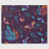 Nahtloses Muster mit Weltraumschmetterling, Krista Geschenkpapier (Flach)
