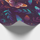 Nahtloses Muster mit Weltraumschmetterling, Krista Geschenkpapier (Ecke)
