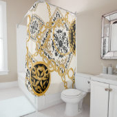 Nahtloses Muster mit wertvollen Goldketten Duschvorhang (Beispiel)