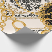 Nahtloses Muster mit wertvollen Goldketten Geschenkpapier (Ecke)