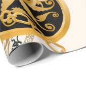 Nahtloses Muster mit wertvollen Goldketten Geschenkpapier (Rolleneckpunkt)