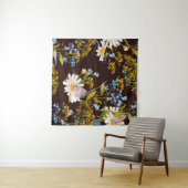 Nahtloses Muster mit Wildblumen Wandteppich (Beispiel (Horizontal))