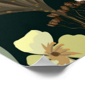 Nahtloses Muster mit wilden und getrockneten Blume Poster (Ecke)