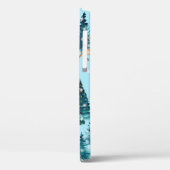 Nahtloses Muster mit Winterdorf im Wald Case-Mate iPhone Hülle (Rückseite / Links)