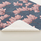 Nahtloses Muster mit wunderschönen magnolischen Bl Sherpadecke (3/4)