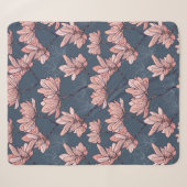 Nahtloses Muster mit wunderschönen magnolischen Bl Sherpadecke (Vorderseite (Horizontal))