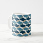 Nahtloses Muster mit Würfeln Kaffeetasse (Vorderseite Links)