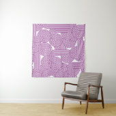 Nahtloses Muster moderner linearer Kreise Wandteppich (Beispiel (Horizontal))