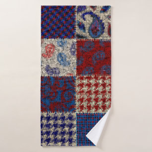 Nahtloses Muster. Nachahmung eines Patchwork-Muste Badehandtuch