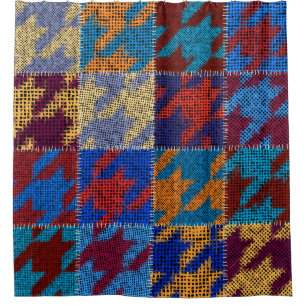 Nahtloses Muster. Nachahmung eines Patchwork-Muste Duschvorhang