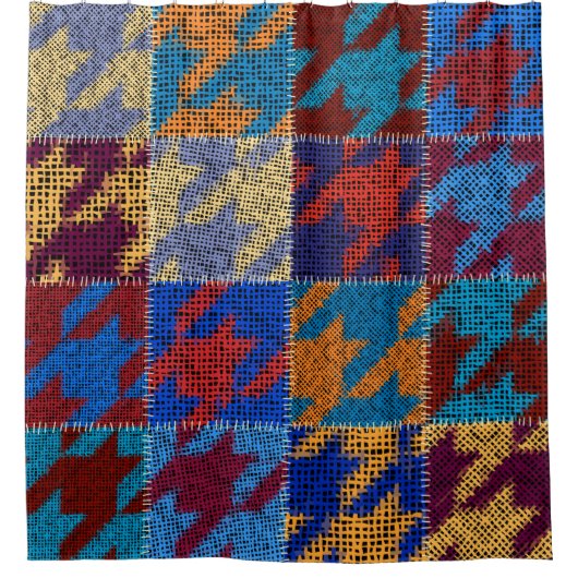 Nahtloses Muster. Nachahmung eines Patchwork-Muste Duschvorhang (Vorderseite)