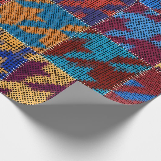 Nahtloses Muster. Nachahmung eines Patchwork-Muste Geschenkpapier (Ecke)