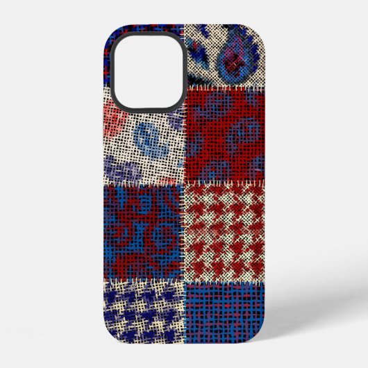 Nahtloses Muster. Nachahmung eines Patchwork-Muste iPhone Hülle (Rückseite)