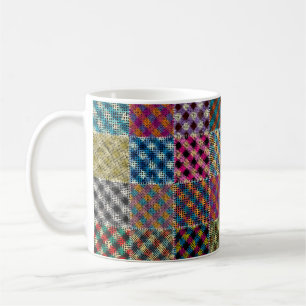 Nahtloses Muster. Nachahmung eines Patchwork-Muste Kaffeetasse