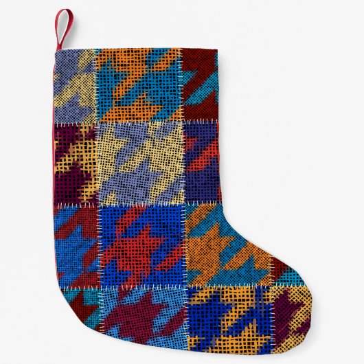 Nahtloses Muster. Nachahmung eines Patchwork-Muste Kleiner Weihnachtsstrumpf (Vorderseite)