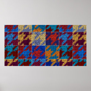 Nahtloses Muster. Nachahmung eines Patchwork-Muste Poster