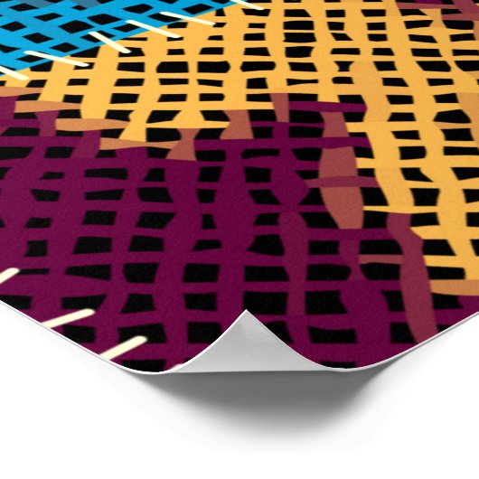 Nahtloses Muster. Nachahmung eines Patchwork-Muste Poster (Ecke)