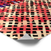 Nahtloses Muster. Nachahmung eines Patchwork-Muste Poster (Ecke)