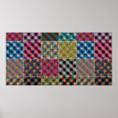 Nahtloses Muster. Nachahmung eines Patchwork-Muste Poster (Vorne)