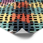 Nahtloses Muster. Nachahmung eines Patchwork-Muste Poster (Ecke)