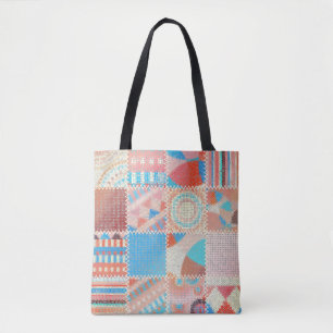 Nahtloses Muster. Nachahmung eines Patchwork-Muste Tasche