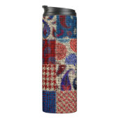 Nahtloses Muster. Nachahmung eines Patchwork-Muste Thermosbecher (Nach rechts gedreht)