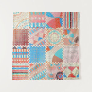 Nahtloses Muster. Nachahmung eines Patchwork-Muste Wandteppich