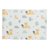 Nahtloses Muster Niedlich Fox Kissenbezug (Rückseite)