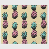 Nahtloses Muster niedlicher handgezogener Ananas Geschenkpapier (Flach)